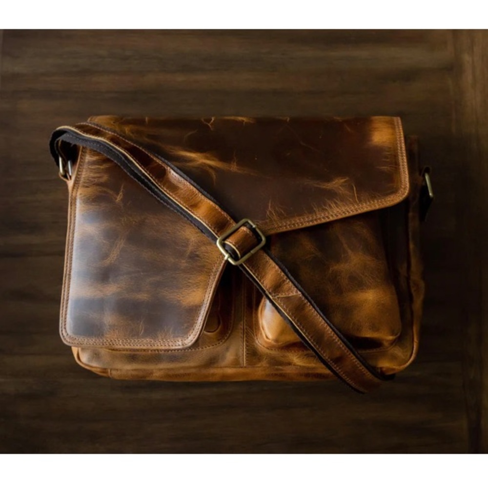 Kodiak Leather Messenger Bag